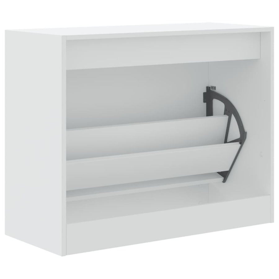 Schoenenkast Bewerkt Hout Wit 80 x 34 x 63 cm