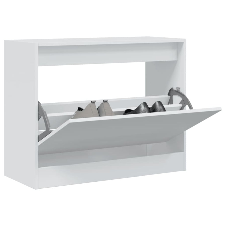 Schoenenkast Bewerkt Hout Wit 80 x 34 x 63 cm