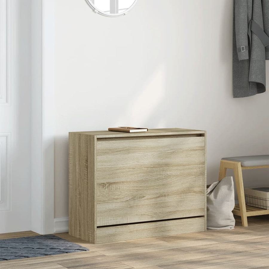 Schoenenkast Bewerkt Hout Kleurig Sonoma Eiken 80 x 34 x 63 cm