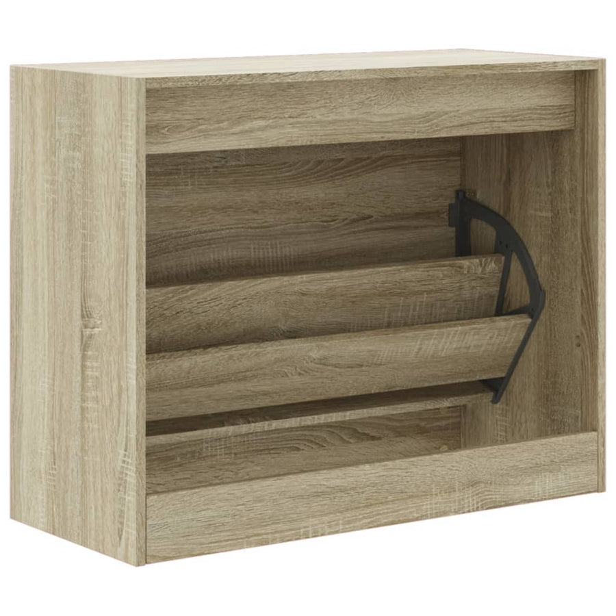 Schoenenkast Bewerkt Hout Kleurig Sonoma Eiken 80 x 34 x 63 cm