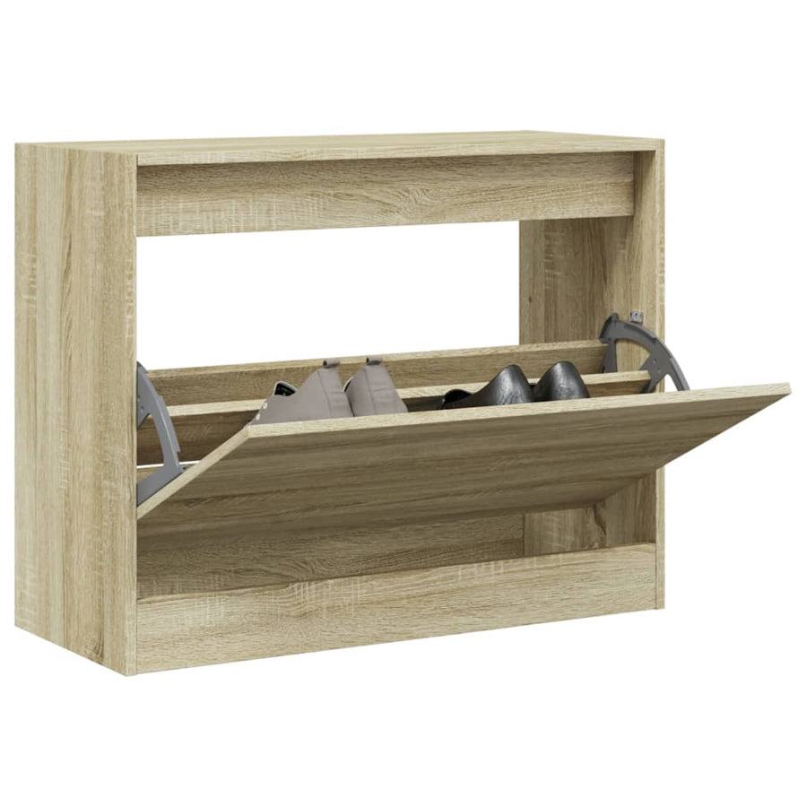 Schoenenkast Bewerkt Hout Kleurig Sonoma Eiken 80 x 34 x 63 cm