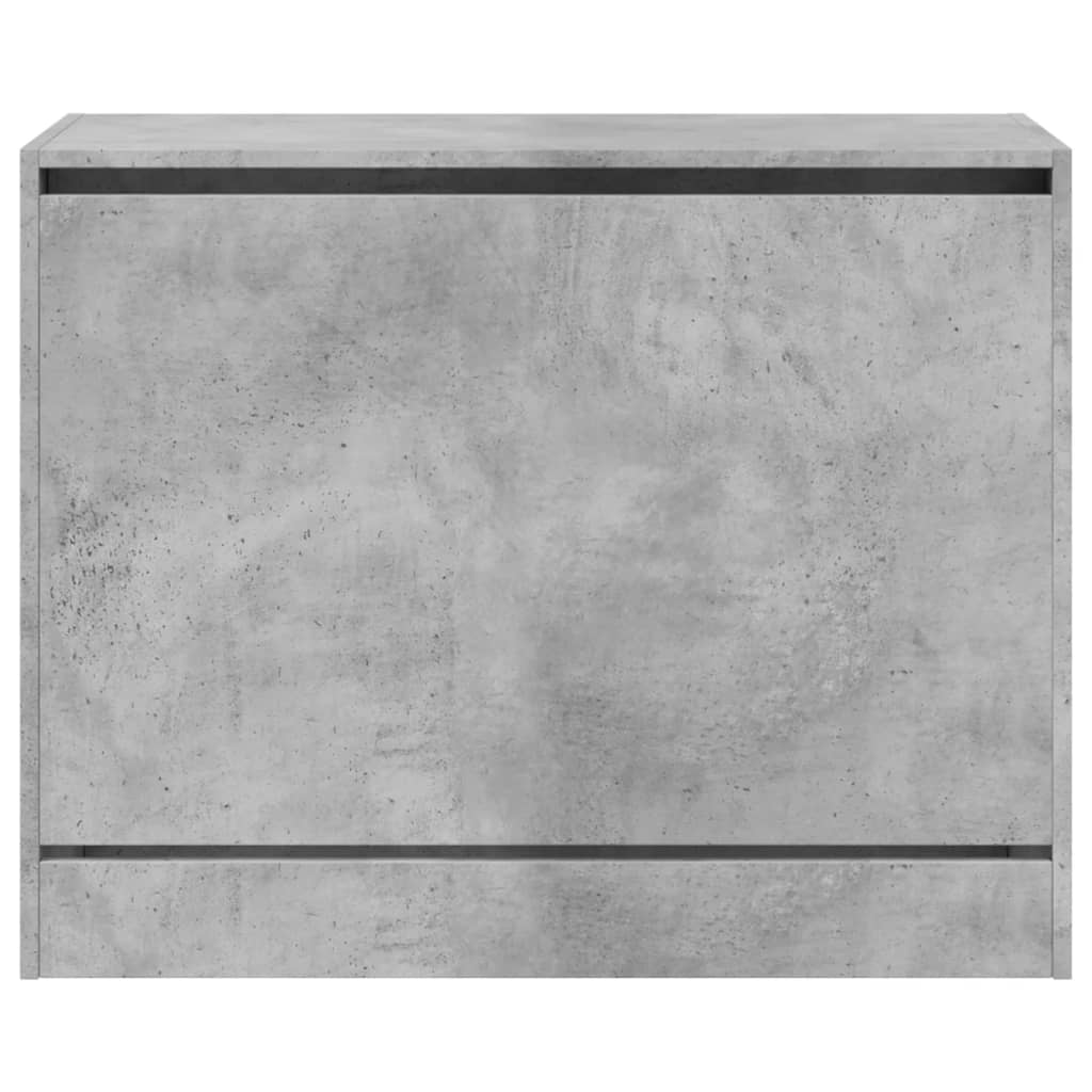 Schoenenkast Bewerkt Hout Betongrijs 80 x 34 x 63 cm