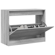 Schoenenkast 80x34x63 cm bewerkt hout grijs sonoma