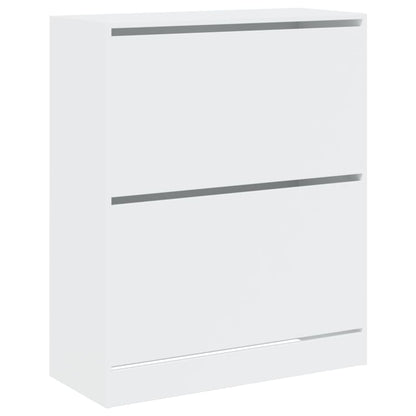 Schoenenkast 80X34X96,5 Cm Bewerkt Hout Wit 80 x 34 x 96.5 cm