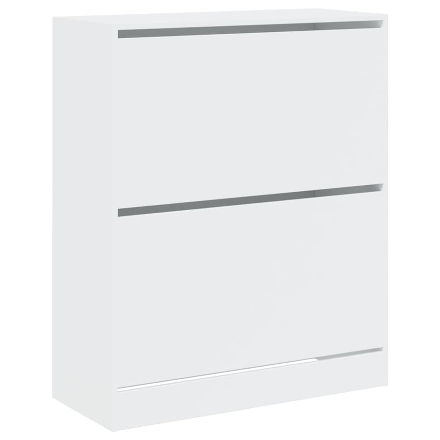 Schoenenkast 80X34X96,5 Cm Bewerkt Hout Wit 80 x 34 x 96.5 cm