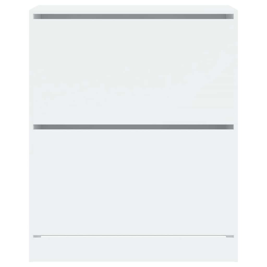 Schoenenkast 80X34X96,5 Cm Bewerkt Hout Wit 80 x 34 x 96.5 cm