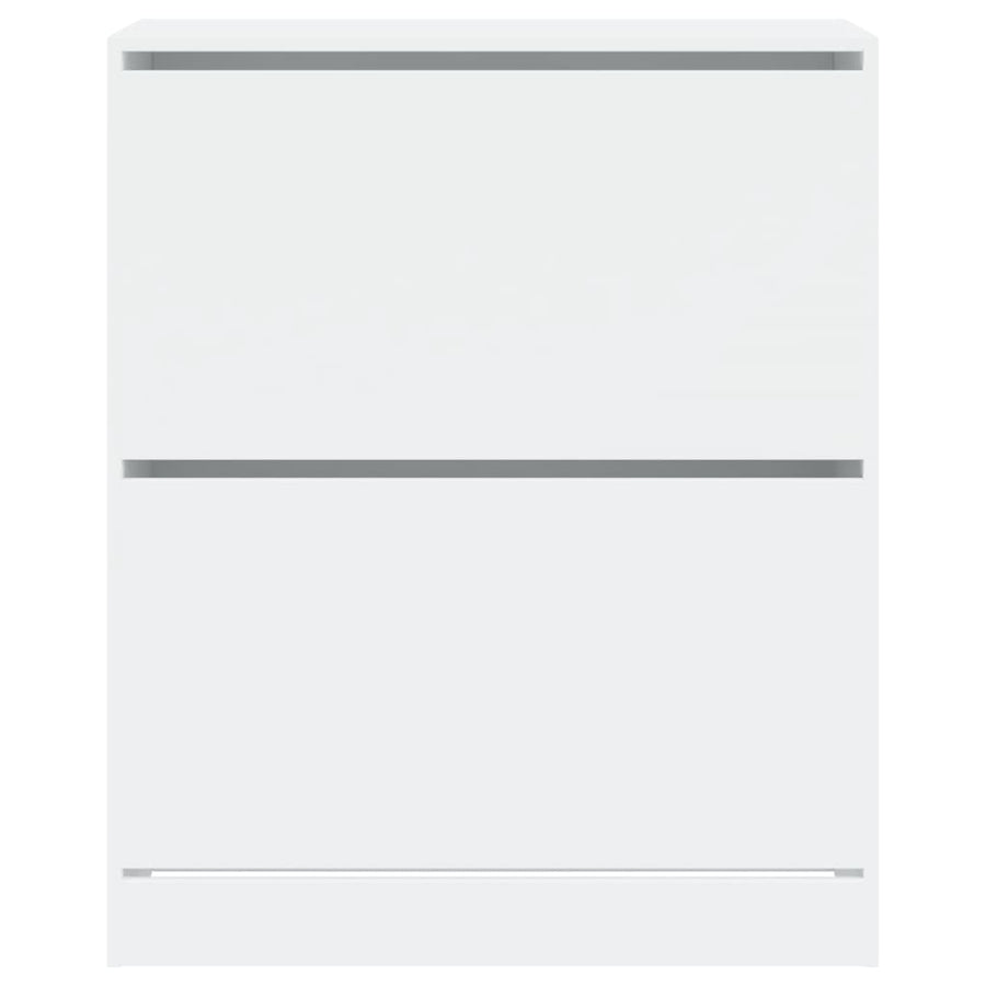 Schoenenkast 80X34X96,5 Cm Bewerkt Hout Wit 80 x 34 x 96.5 cm