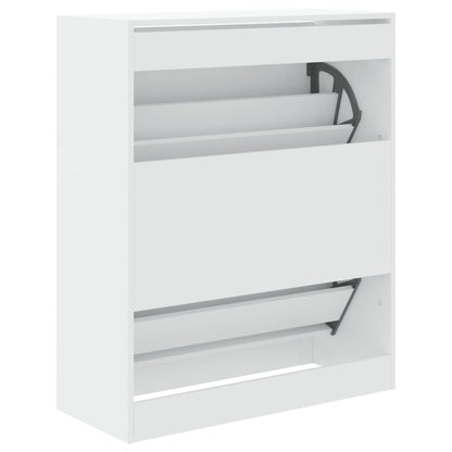 Schoenenkast 80X34X96,5 Cm Bewerkt Hout Wit 80 x 34 x 96.5 cm