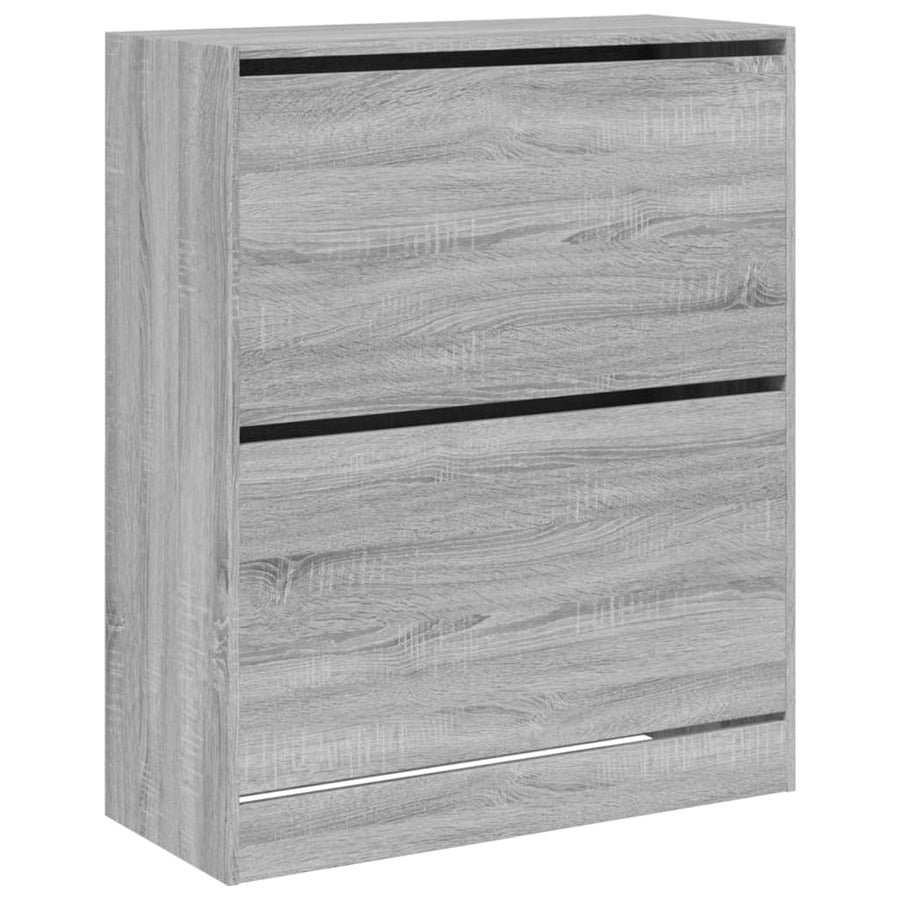 Schoenenkast 80X34X96,5 Cm Bewerkt Hout Eikenkleur Grijs Sonoma 80 x 34 x 96.5 cm