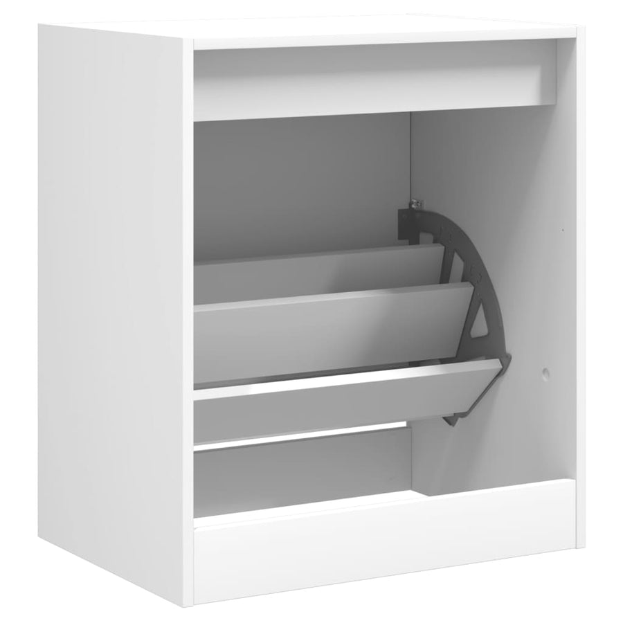 Schoenenkast Bewerkt Hout Wit 60 x 42 x 69 cm