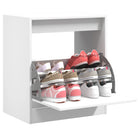 Shoe cabinet 60x42x69 cm engineered wood white