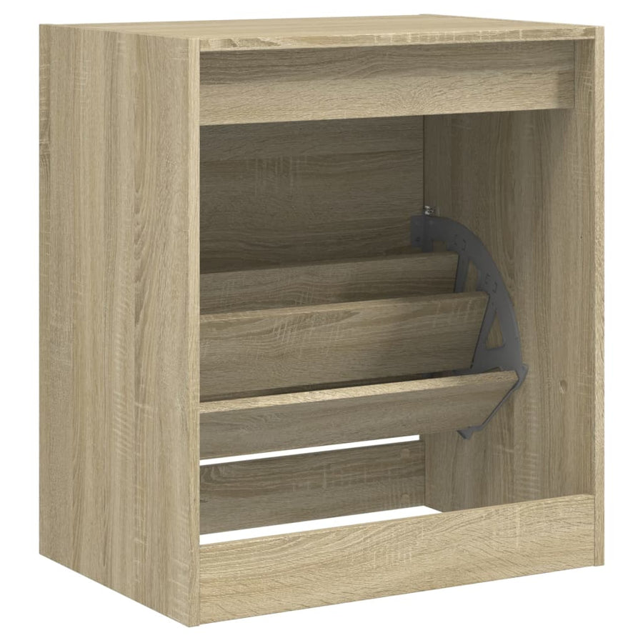 Schoenenkast Bewerkt Hout Kleurig Sonoma Eiken 60 x 42 x 69 cm