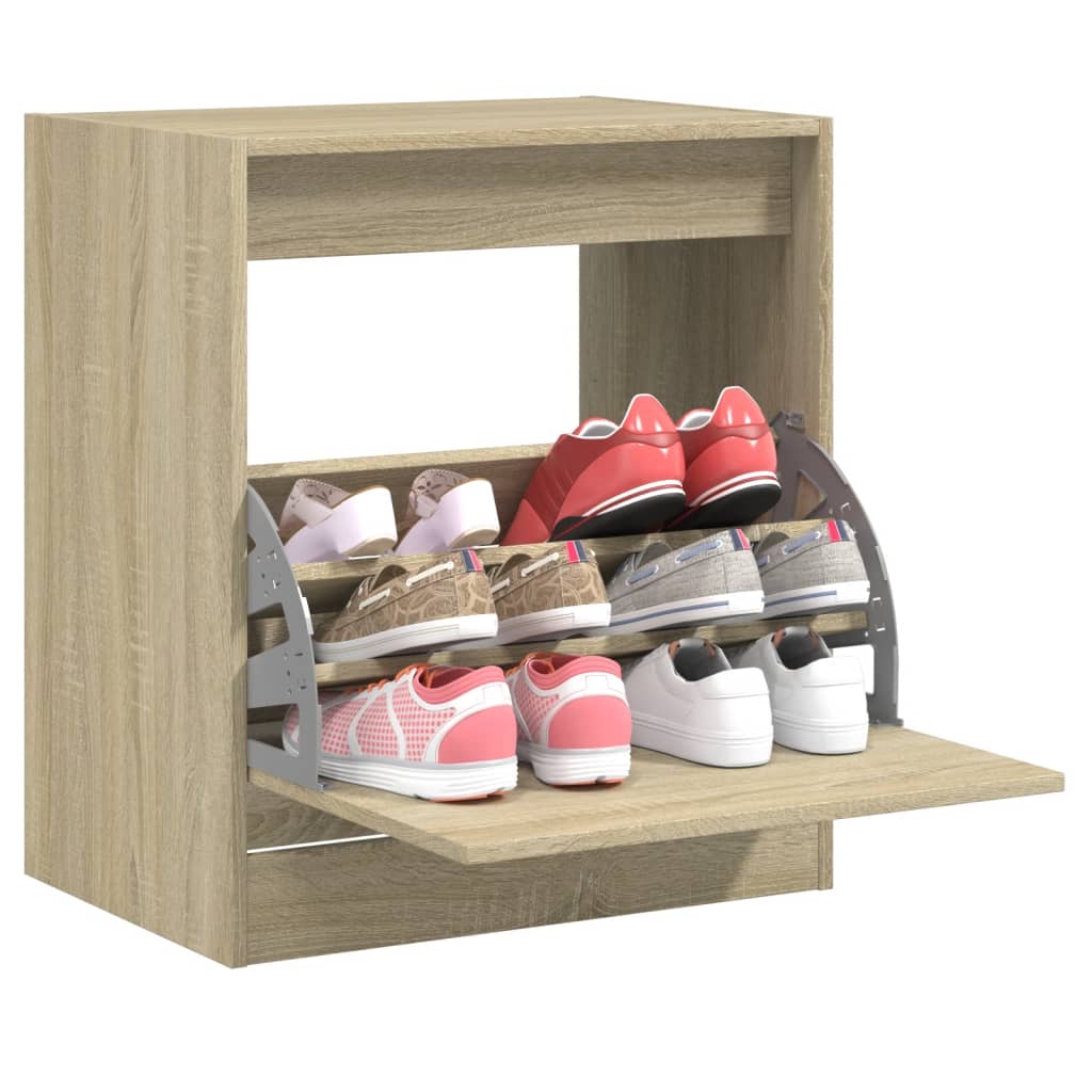 Schoenenkast Bewerkt Hout Kleurig Sonoma Eiken 60 x 42 x 69 cm