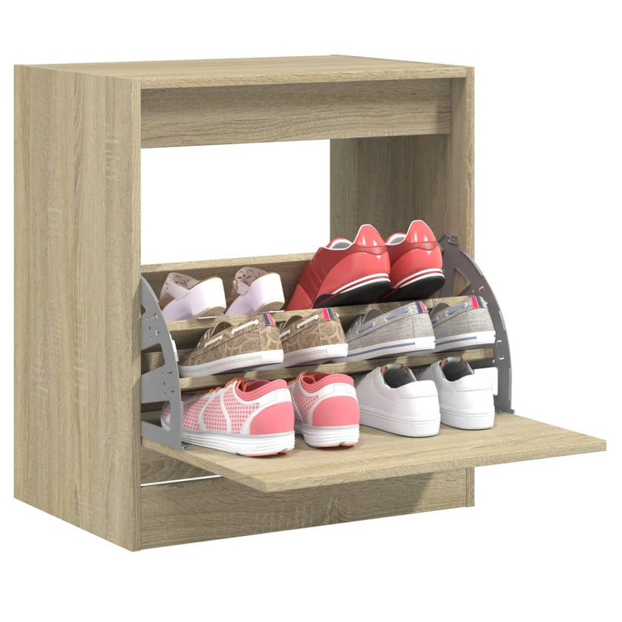 Schoenenkast Bewerkt Hout Kleurig Sonoma Eiken 60 x 42 x 69 cm