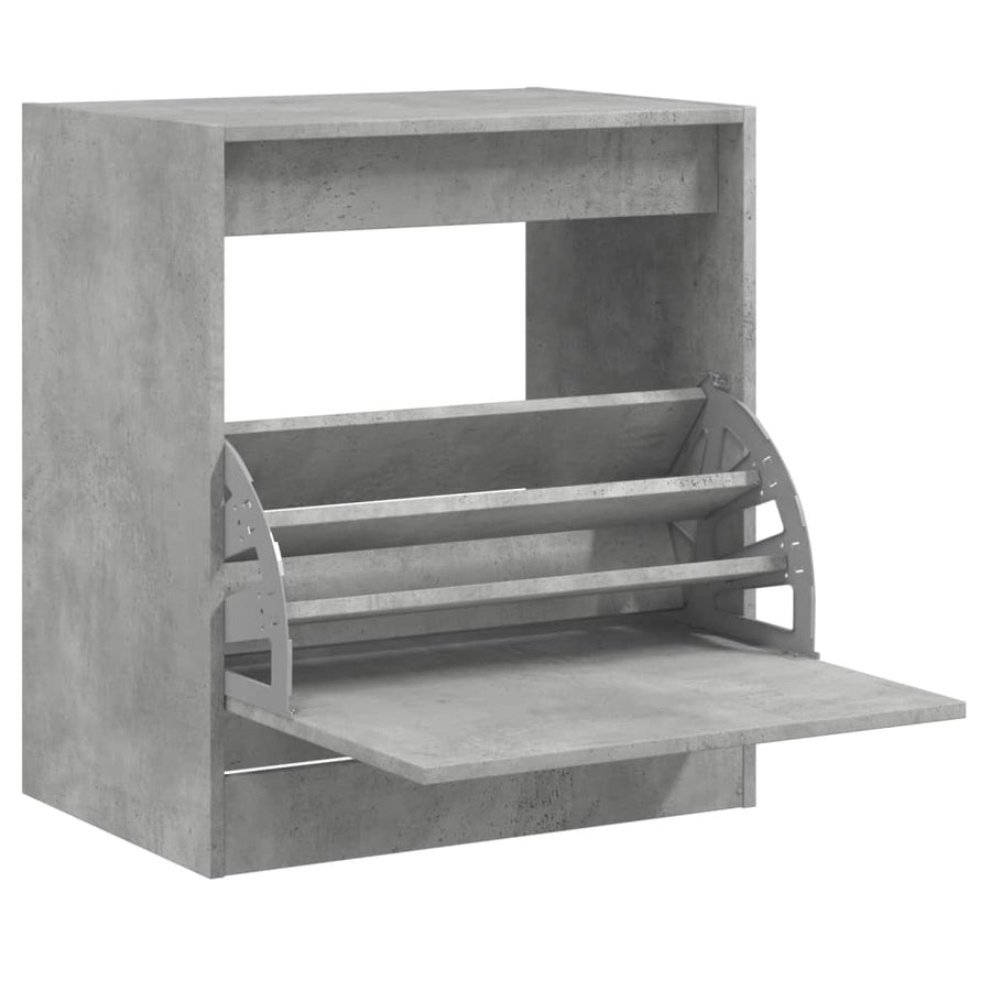 Schoenenkast Bewerkt Hout Betongrijs 60 x 42 x 69 cm