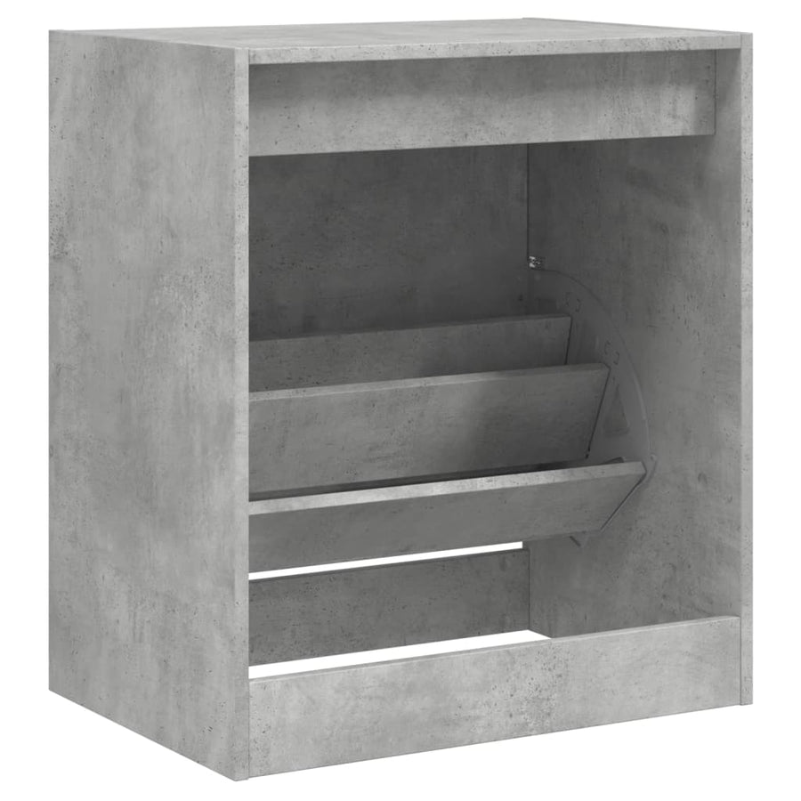 Schoenenkast Bewerkt Hout Betongrijs 60 x 42 x 69 cm