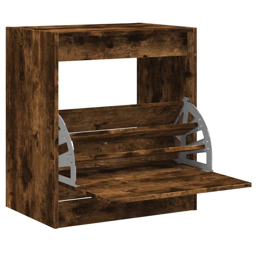 Schoenenkast Bewerkt Hout Kleurig Gerookt Eiken 60 x 42 x 69 cm