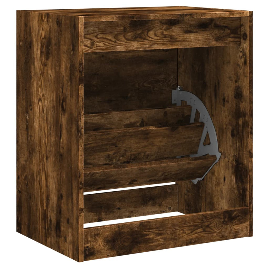 Schoenenkast Bewerkt Hout Kleurig Gerookt Eiken 60 x 42 x 69 cm