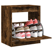 Schoenenkast 60x42x69 cm bewerkt hout gerookt eiken
