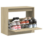 Shoe cabinet 80x42x69 cm engineered wood Sonoma oak