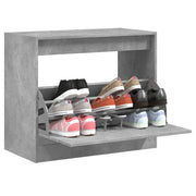 Shoe cabinet 80x42x69 cm engineered wood concrete grey