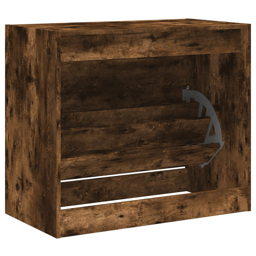 Schoenenkast Bewerkt Hout Kleurig Gerookt Eiken 80 x 42 x 69 cm