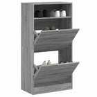 Schoenenkast 60x34x116 cm grijs sonoma eiken
