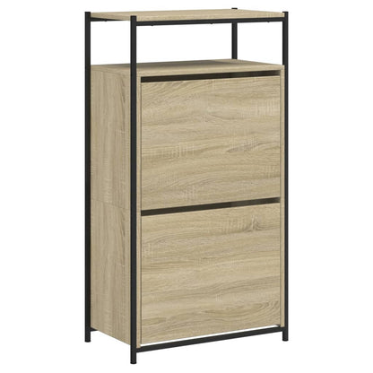 Schoenenkast Bewerkt Hout Kleurig 60 x 34 x 112 cm Sonoma eiken