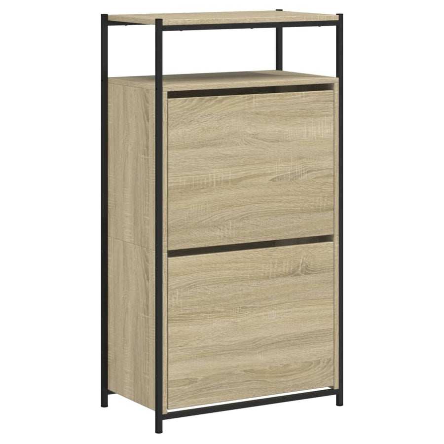 Schoenenkast Bewerkt Hout Kleurig 60 x 34 x 112 cm Sonoma eiken