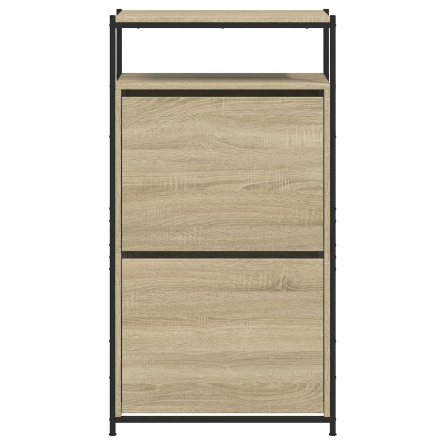 Schoenenkast Bewerkt Hout Kleurig 60 x 34 x 112 cm Sonoma eiken
