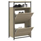 Schoenenkast 60x34x112 cm bewerkt hout sonoma eiken