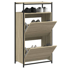 Schoenenkast Bewerkt Hout Kleurig 60 x 34 x 112 cm Sonoma eiken