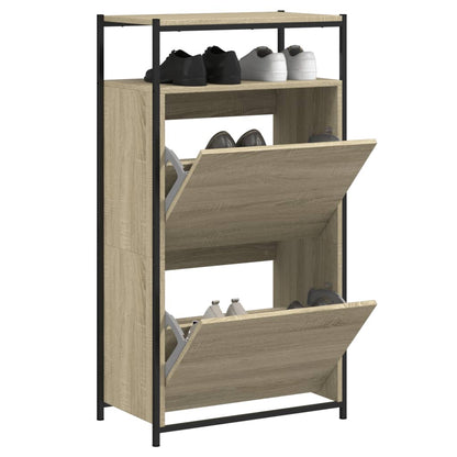 Schoenenkast Bewerkt Hout Kleurig 60 x 34 x 112 cm Sonoma eiken