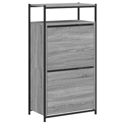 Schoenenkast Bewerkt Hout Eikenkleur 60 x 34 x 112 cm Grijs sonoma