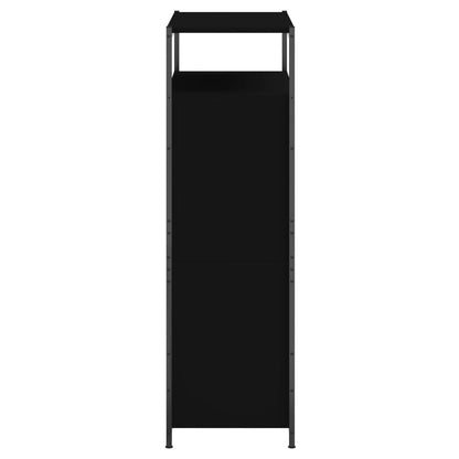 Schoenenkast Bewerkt Hout 75 x 34 x 112 cm Zwart