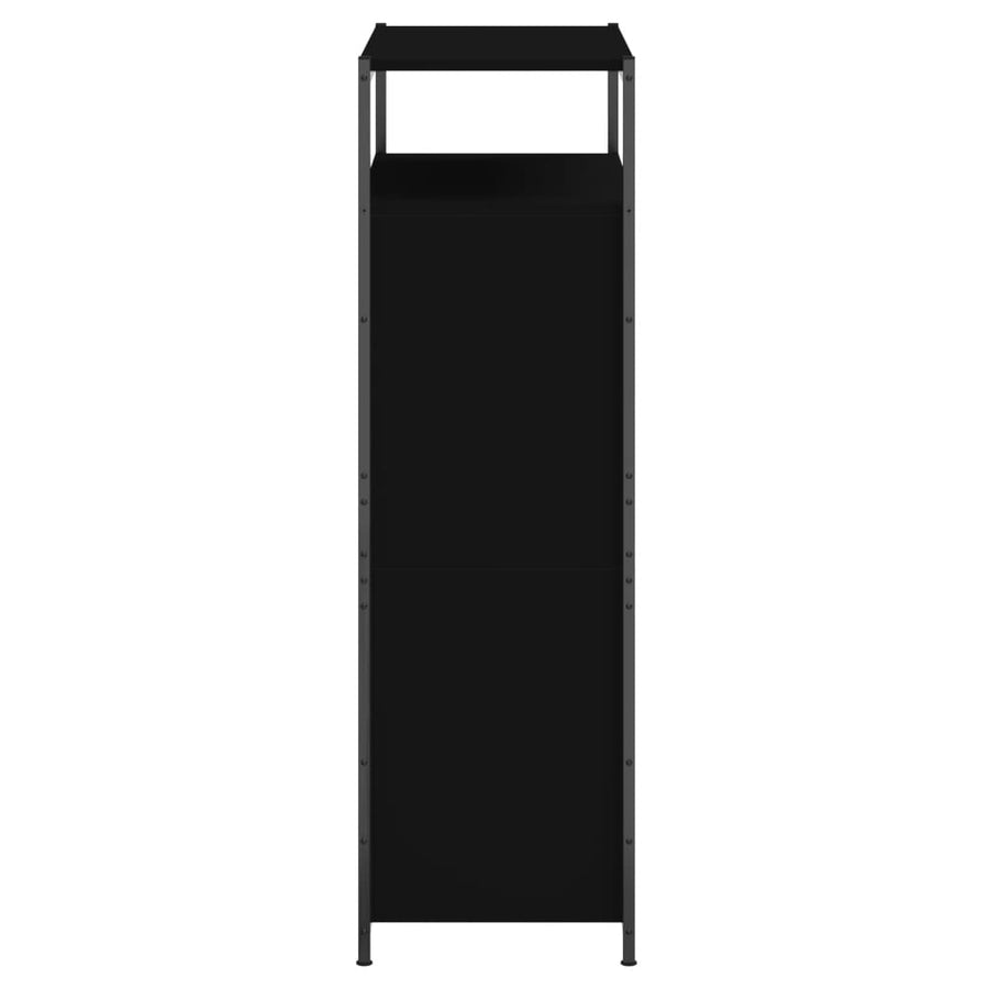 Schoenenkast Bewerkt Hout 75 x 34 x 112 cm Zwart