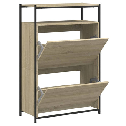 Schoenenkast Bewerkt Hout Kleurig 75 x 34 x 112 cm Sonoma eiken