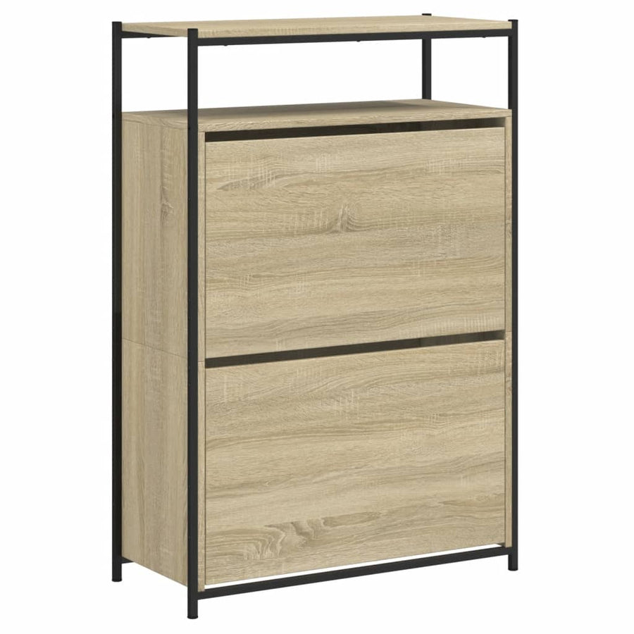 Schoenenkast Bewerkt Hout Kleurig 75 x 34 x 112 cm Sonoma eiken