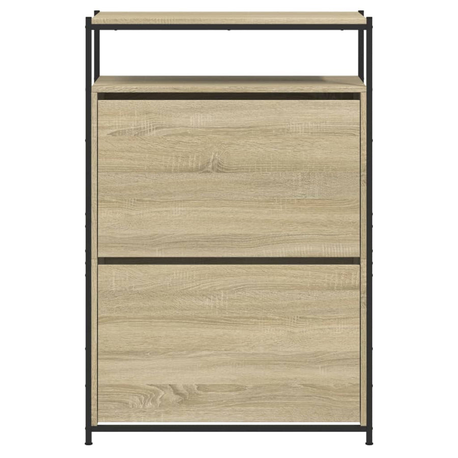Schoenenkast Bewerkt Hout Kleurig 75 x 34 x 112 cm Sonoma eiken