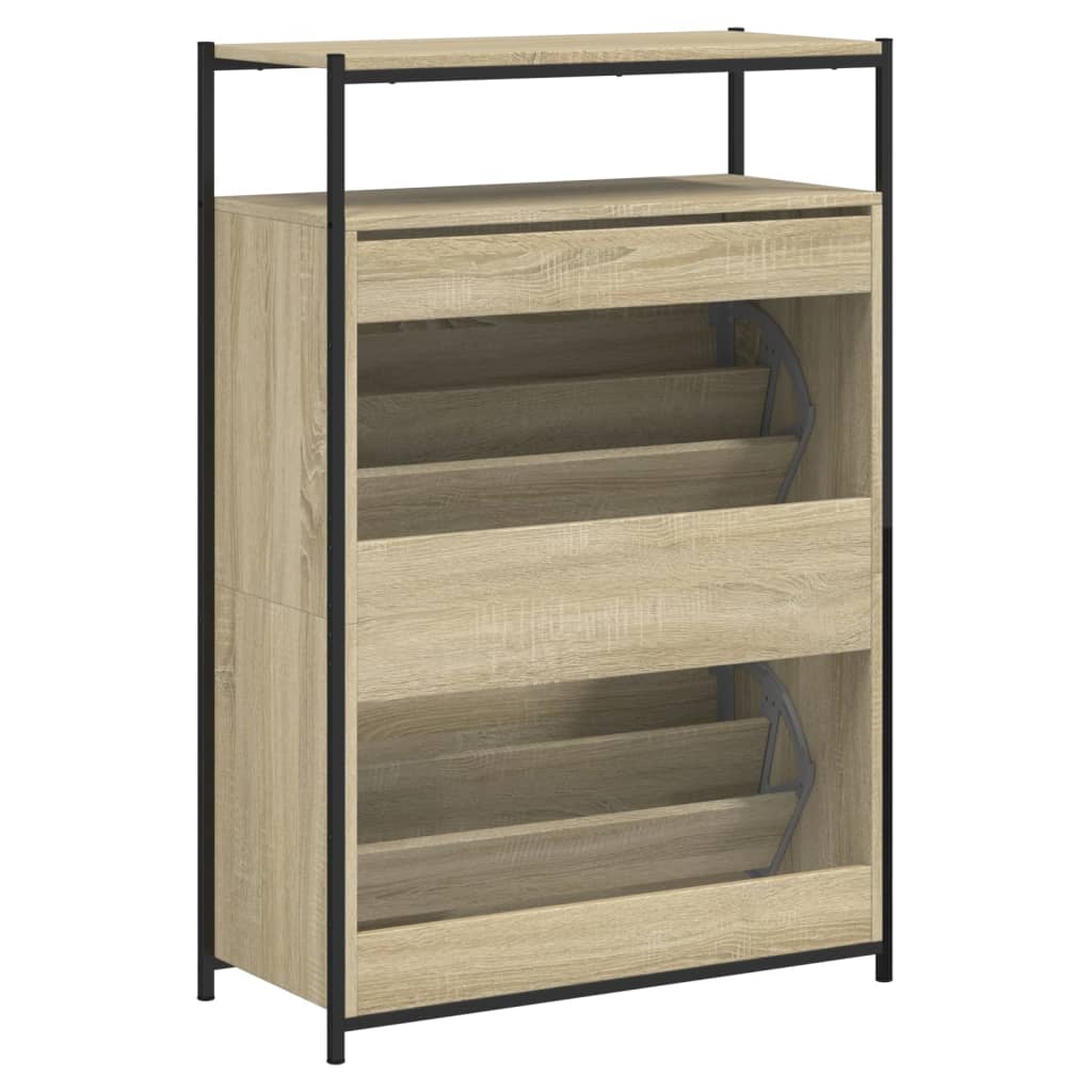 Schoenenkast Bewerkt Hout Kleurig 75 x 34 x 112 cm Sonoma eiken