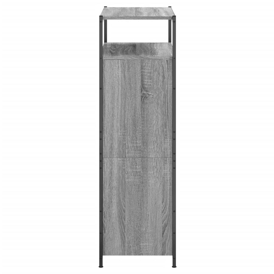 Schoenenkast Bewerkt Hout Eikenkleur 75 x 34 x 112 cm Grijs sonoma
