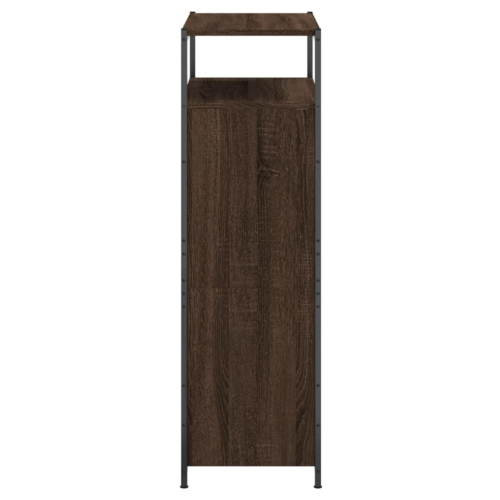 Schoenenkast Bewerkt Hout Bruineikenkleurig 75 x 34 x 112 cm bruin eikenkleur