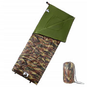 Slaapzak volwassenen 190x72 cm camouflage 3 seizoenen