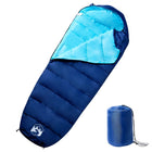 Slaapzak mummie 215x85 cm marineblauw