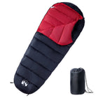 Mummy Sleeping Bag for Adults 3 Seasons Black and Red