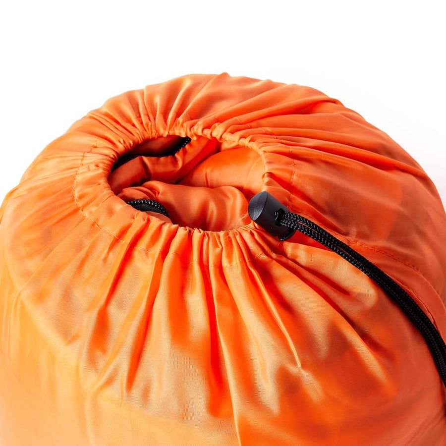 Slaapzak Mummie Voor Volwassenen Camping 3 Seizoenen Oranje en zwart
