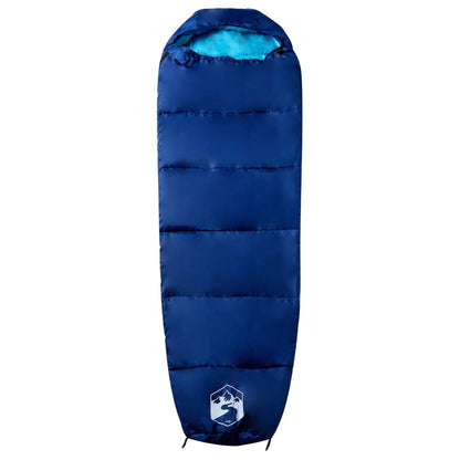 Slaapzak Mummie Voor Volwassenen Camping 3 Seizoenen marineblauw en blauw