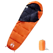 Slaapzak mummie 194x68 cm 3 seizoenen oranje zwart