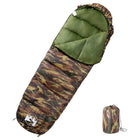 Slaapzak mummie 208x72 cm camouflage 3 seizoenen
