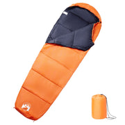 Slaapzak mummie 222x74 cm 3 seizoenen oranje zwart
